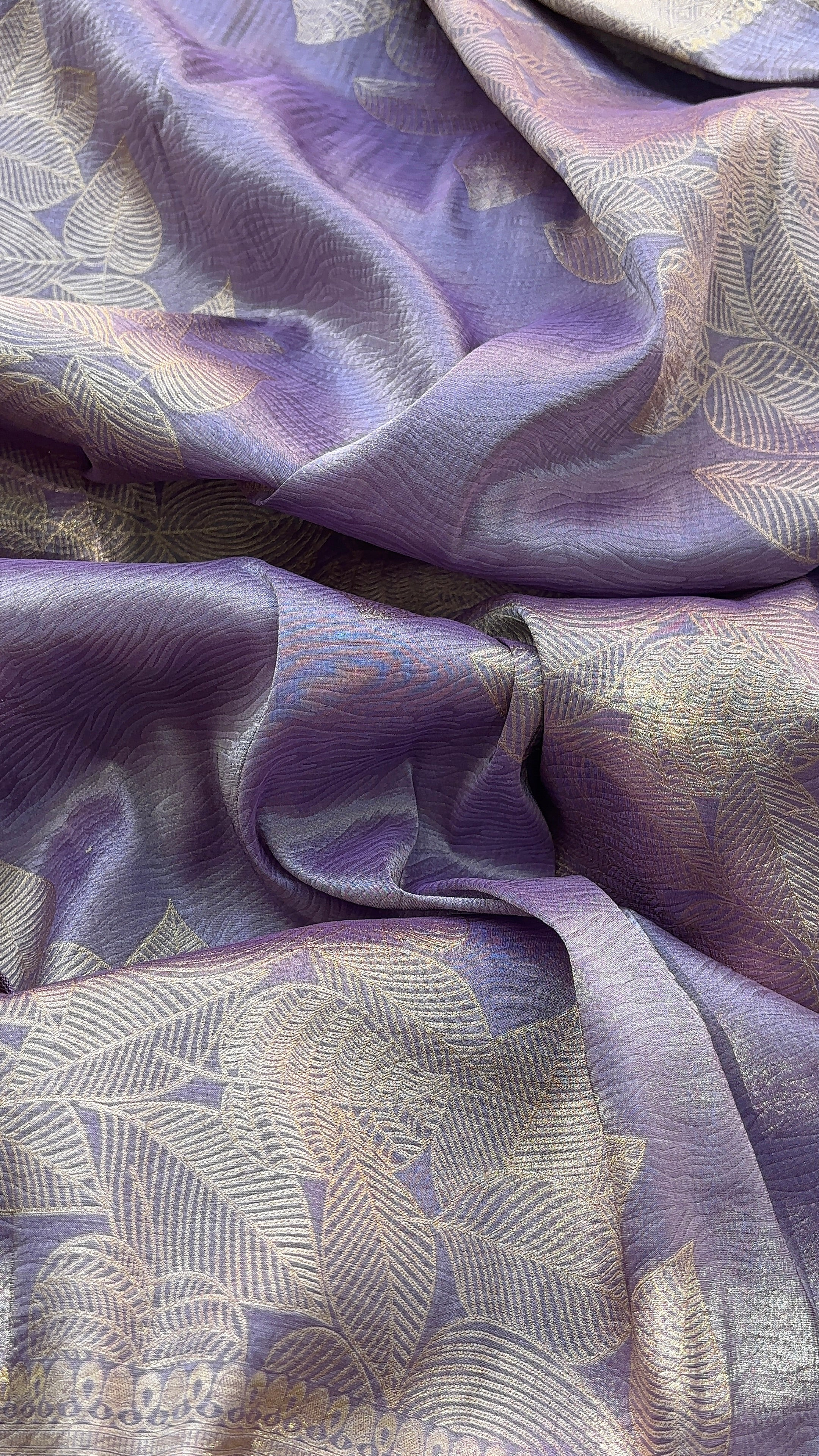 Lavender & Blue Tissue Saree
